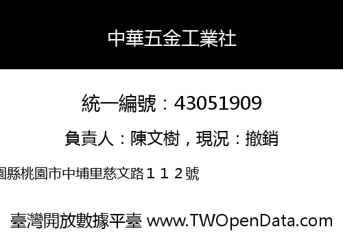 中華五金工業社