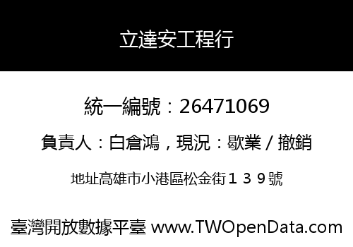立達安工程行