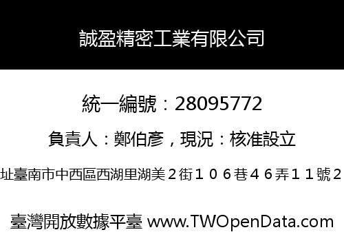 誠盈精密工業有限公司