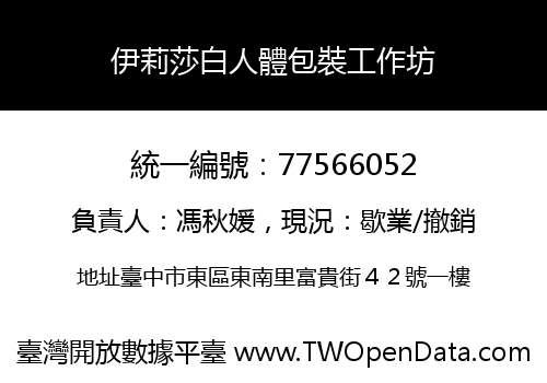伊莉莎白人體包裝工作坊