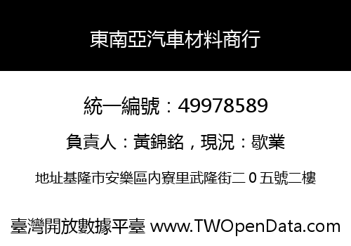 東南亞汽車材料商行