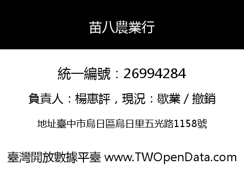 苗八農業行