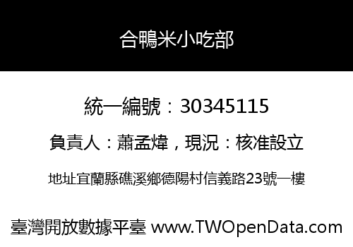 合鴨米小吃部