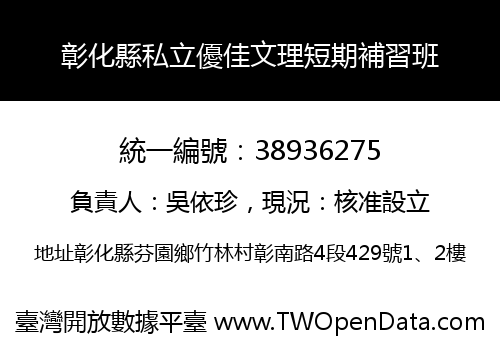 彰化縣私立優佳文理短期補習班