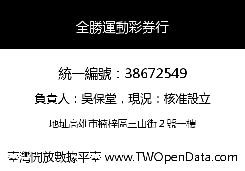 全勝運動彩券行
