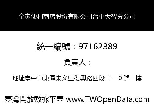 全家便利商店股份有限公司台中大智分公司