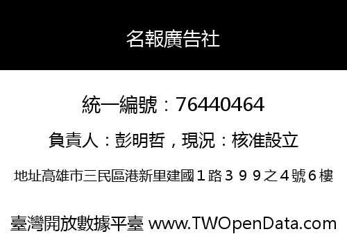 名報廣告社