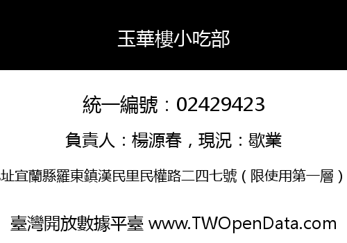玉華樓小吃部