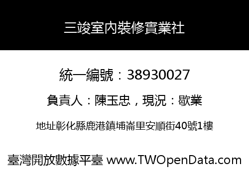 三竣室內裝修實業社