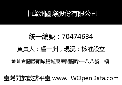 中峰洲國際股份有限公司