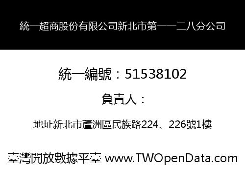統一超商股份有限公司新北市第一一二八分公司