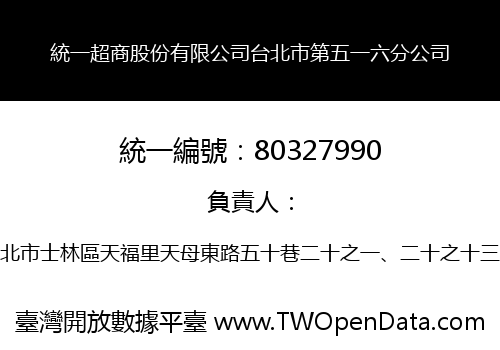 統一超商股份有限公司台北市第五一六分公司
