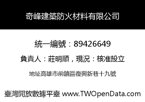 奇峰建築防火材料有限公司