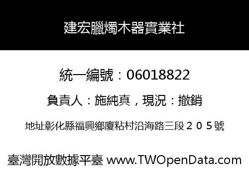 建宏臘燭木器實業社