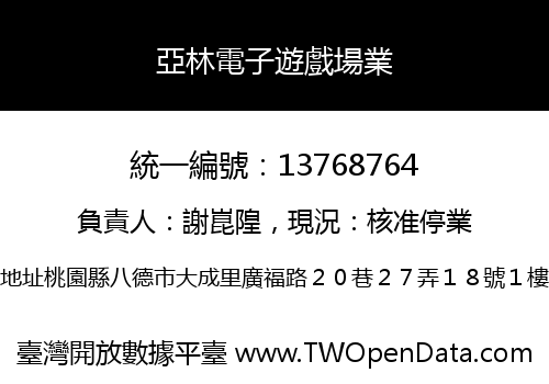 亞林電子遊戲場業