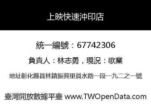 上映快速沖印店