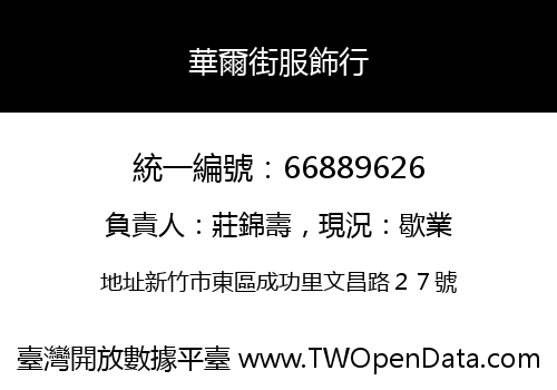 華爾街服飾行