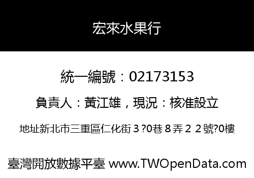 宏來水果行
