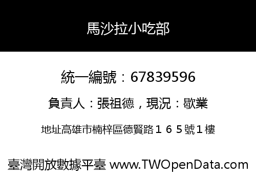 馬沙拉小吃部