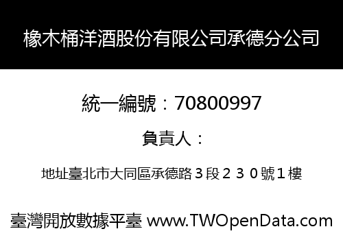 橡木桶洋酒股份有限公司承德分公司