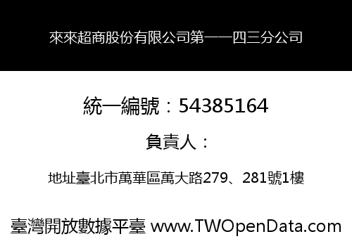 來來超商股份有限公司第一一四三分公司