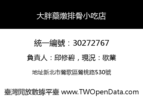 大胖藥燉排骨小吃店