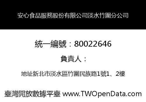 安心食品服務股份有限公司淡水竹圍分公司