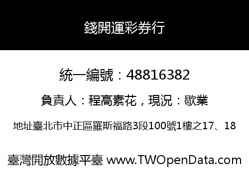 錢開運彩券行