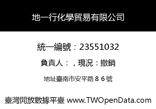 地一行化學貿易有限公司