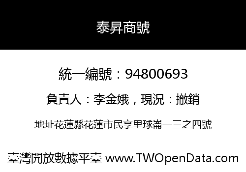 泰昇商號