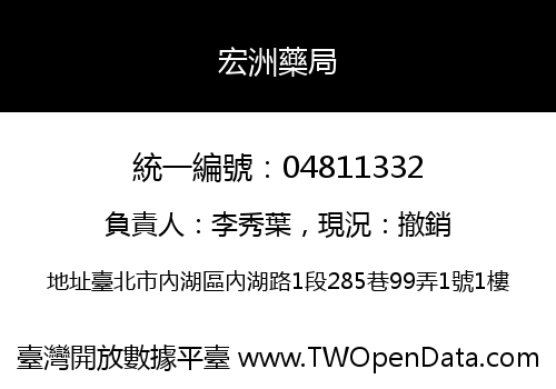 宏洲藥局