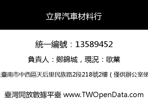 立昇汽車材料行