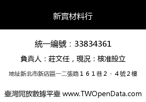 新實材料行