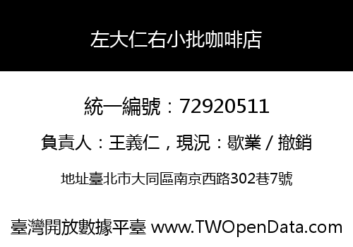 左大仁右小批咖啡店