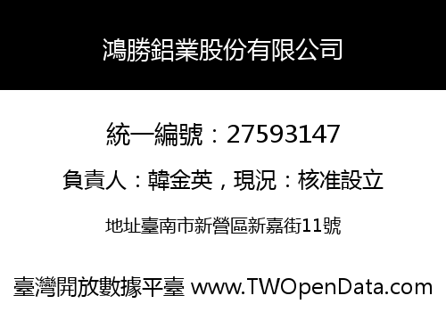 鴻勝鋁業股份有限公司