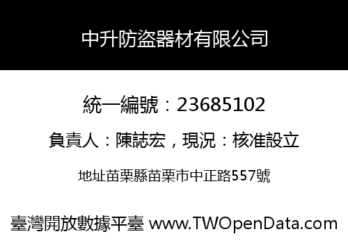 中升防盜器材有限公司