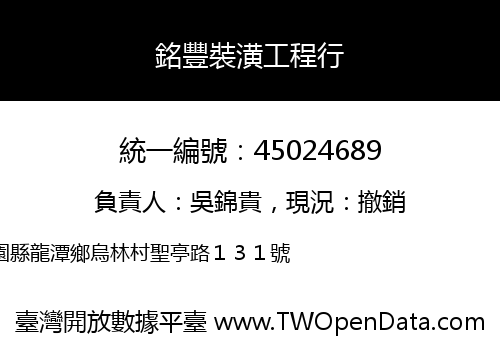 銘豐裝潢工程行