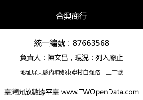 合興商行