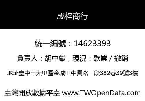 成梓商行
