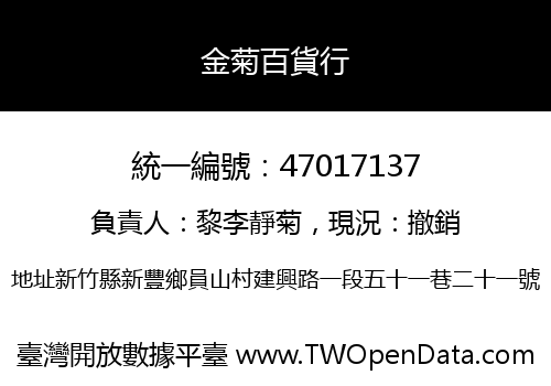 金菊百貨行