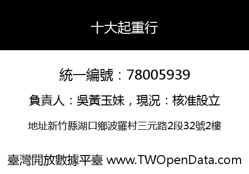 十大起重行