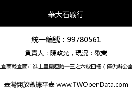 華大石礦行