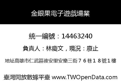 金銀果電子遊戲場業