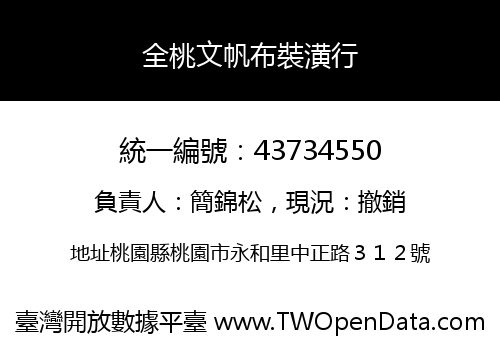 全桃文帆布裝潢行