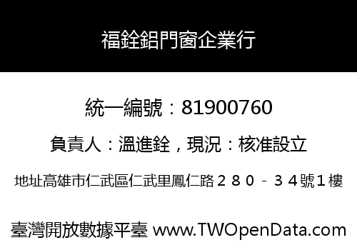 福銓鋁門窗企業行