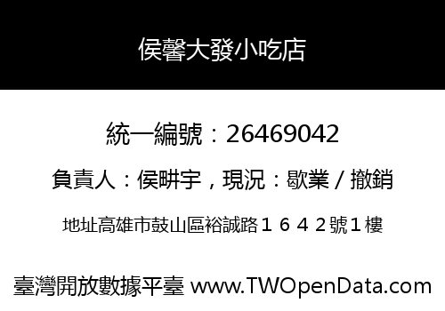 侯馨大發小吃店
