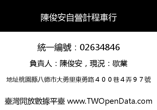 陳俊安自營計程車行