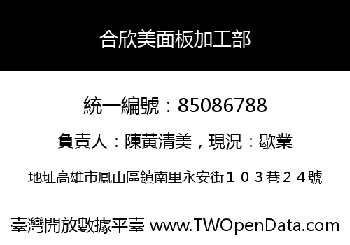 合欣美面板加工部