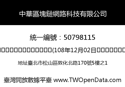 中華區塊鏈網路科技有限公司