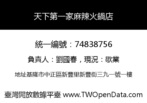 天下第一家麻辣火鍋店